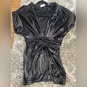 IRO Lilou black sequin mini dress